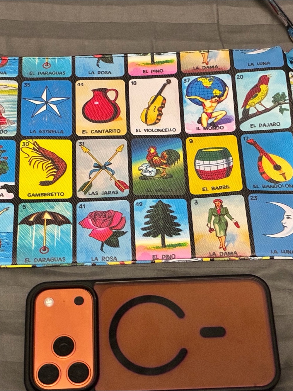 Colorful Card Game Print Zip Pouch - Multi-Color - Picture 3 of 3